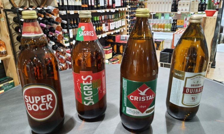 bières portugaises 1 litre à venir découvrir : SUPER BOCK, SAGRES, QUINAS, CRISTAL